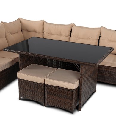 Комплект садовой мебели Mebel Elit DALLAS Коричневый ME.DALLAS/BR/RT/OGR/ZES фото - 4