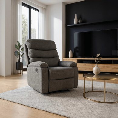 Крісло м'яке розкладне з реклайнером Mebel Elit KOBE 2 Сірий ME.KOBE/P/T/FW фото - 11