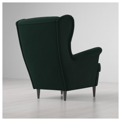 Кресло мягкое STRANDMON Темно-зеленый - 10 IKEA Кресло мягкое STRANDMON Темно-зеленый (ИКЕА СТРАНДМОН) 80359844 фото - 10