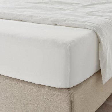 IKEA Простирадло на резинці ULLVIDE 120x200 см Білий (ИКЕА УЛЛВИДЕ) 10345346 фото - 5
