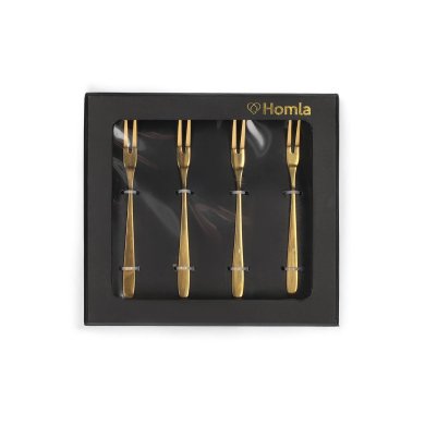 Набор вилок для закусок Homla GRANDE 4 шт | Золотой - 4 Набор вилок для закусок Homla GRANDE 4 шт | Золотой 200611 фото - 4