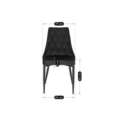 Обідній стілець Mebel Elit CORK Welur Чорний ME.CORK/CZ/V/K фото - 16