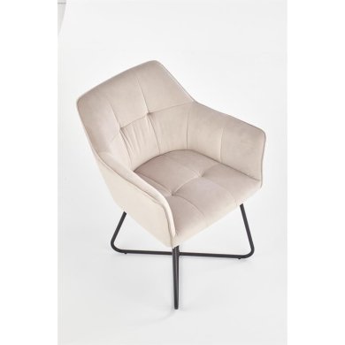 Обідній стілець Halmar K-377 Welur Бежевий - 6 Обідній стілець Halmar K-377 Welur Бежевий V-CH-K/377-KR-BEŻOWY фото - 6