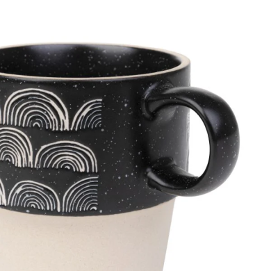 Кружка Homla GRANTI 400 мл | Черный / Кремовый - 4 Кружка Homla GRANTI 400 мл | Черный / Кремовый 218175 фото - 4