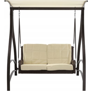 Садова гойдалка Garden Line 166x130x170 см Бежевий - 2 Садова гойдалка Garden Line 166x130x170 см Бежевий KRE3132 фото - 2