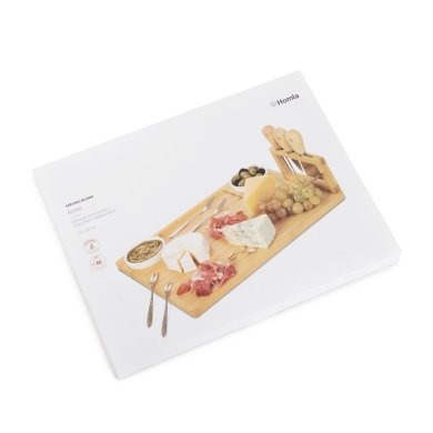 Сервировочная доска для сыра с мисками и приборами Homla RUMI 37x28 см Дерево 214654 фото - 7