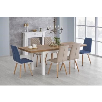 Розкладний обідній стіл Halmar TIAGO Дуб ланцелот V-PL-TIAGO-ST-LANCELOT/BIAŁY фото - 3