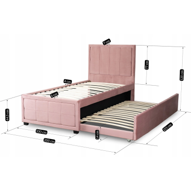 Кровать Mebel Elit ELIF 90x200 см Розовый ME.ELIF/90/R/V/LOZ фото - 9