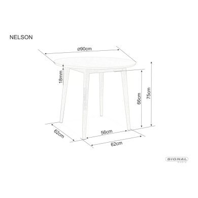 Обідній стіл Signal NELSON Дуб медовий NELSONDM90 фото - 4