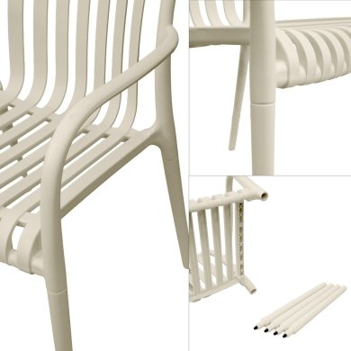 Садовый стул Kontrast KP104-KD Кремовый Meb000049 фото - 4