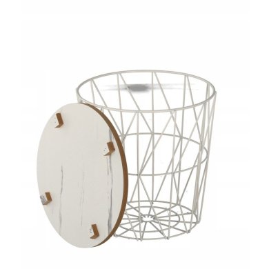 Журнальный стол Chomik Marmur 30 см Белый - 3 Журнальный стол Chomik Marmur 30 см Белый FAT7186 фото - 3