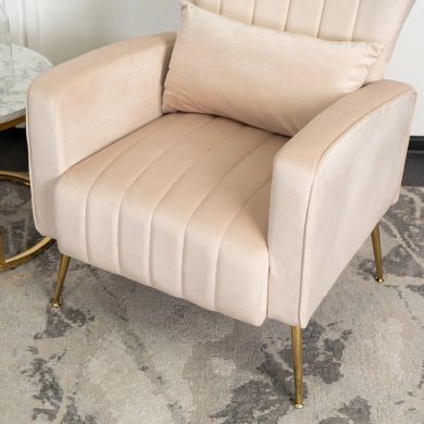 Кресло мягкое Mebel Elit DIANA Welur Бежевый ME.DIANA/BZ/ZL/V/FW фото - 12