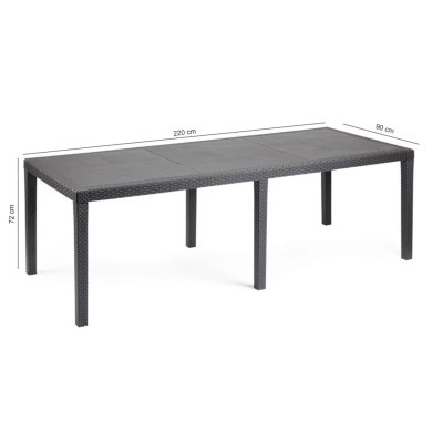 Розкладний садовий стіл Corciano QUEEN EUROHIT Антрацит 8009271014725 фото - 6