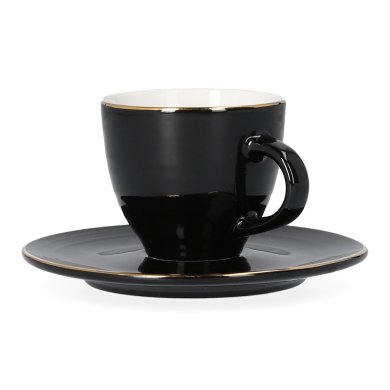 Чашка с блюдцем Homla ELLIE 90 мл | Черный 159549 фото - 2