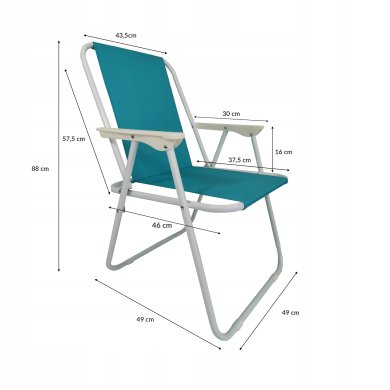Складное садовое кресло Kontrast ATENA PRO Голубой 5.03.13440 фото - 12