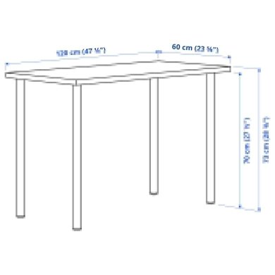 IKEA Письменный стол MITTCIRKEL/ADILS Белый (ИКЕА МИТЦИРКЕЛЬ/АДИЛЬС) 29508668 фото - 2