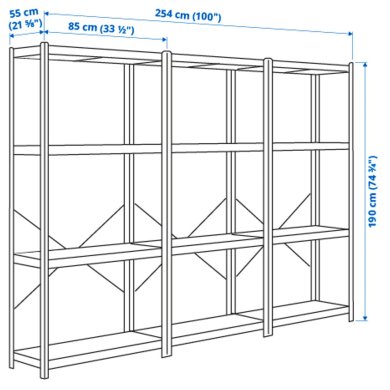 IKEA Стелаж BROR Зелений (ИКЕА БРОР) 19516145 фото - 3