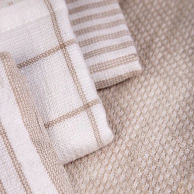 Набір кухонних рушників Homla HERIETT 30x30 см 4 шт Бежевий - 4 Набір кухонних рушників Homla HERIETT 30x30 см 4 шт Бежевий 231411 фото - 4