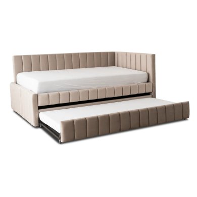 Раскладная кушетка Mebel Elit VILLEMO Welur 120x200 см Бежевый ME.VILLEMO/120/90/BZ/V/LOZWYS фото - 3