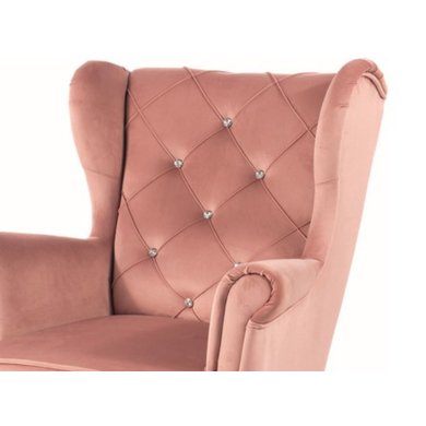 Дитяче крісло Signal Lili Velvet | Рожевий / Сріблястий (Bluvel 52) LILIVRAS-P фото - 3