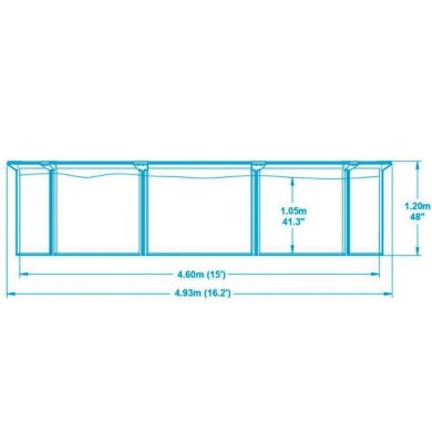 Каркасный бассейн Bestway 56384 HYDRIUM 460x120 см Серый 56384 фото - 4