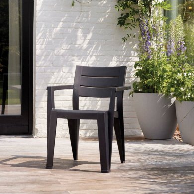 Садовий стілець Keter JULIE Графіт 246188 фото - 7