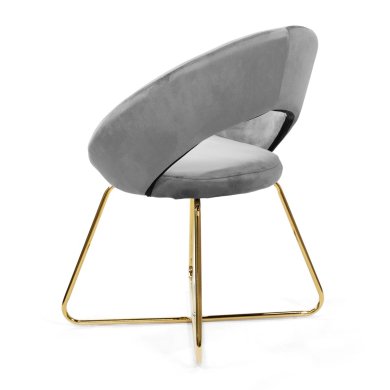 Обідній стілець Homla JARED Welur Сірий 159155 фото - 3