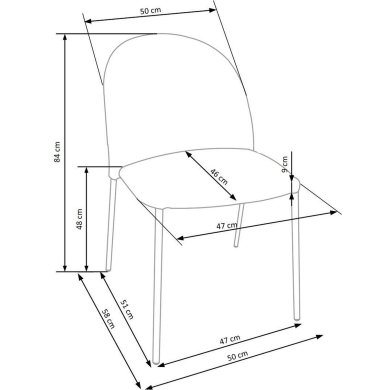 Обеденный стул Halmar K-443 Серый V-CH-K/443-KR-POPIELATY фото - 8