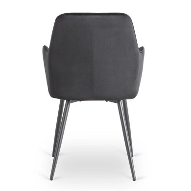 Обідній стілець Mebel Elit BRESSO Welur Чорний ME.BRESSO/CZ/CZ/V/K фото - 4