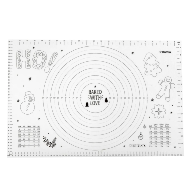 Коврик для теста Homla SARIA 60x40 см | Белый / Принт 219201