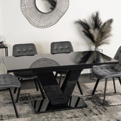 Раскладной обеденный стол Mebel Elit CLARK Черный PM.DUBAJ/CZ/PL/S фото - 6