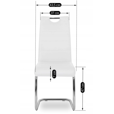 Обеденный стул Mebel Elit EDER Белый ME.EDER/B/CH/E/K фото - 2