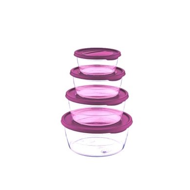 Комплект контейнерів Chomik TREND BOX KPL.4 | Рожевий HOB021021/pink