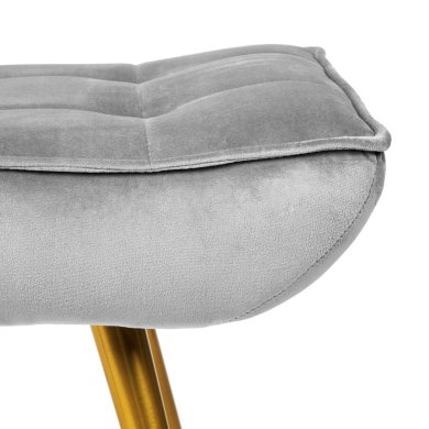 Кресло мягкое с подставкой Homla VINNIS Welur Серый 216133 фото - 6