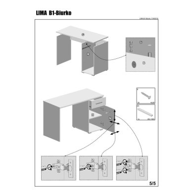 Письменный стол Halmar LIMA B-1 Дуб сонома V-PL-LIMA-B1-SONOMA фото - 6