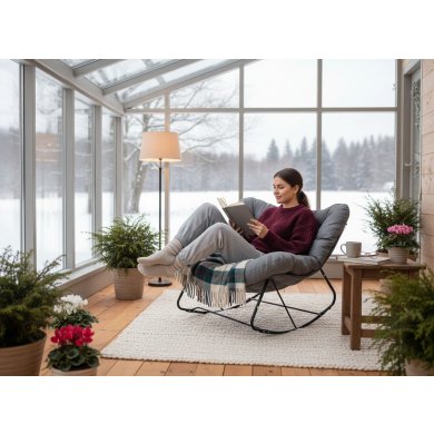 Садовое кресло-качалка Garden Line SVINGA Темно-серый FAT0432 фото - 3