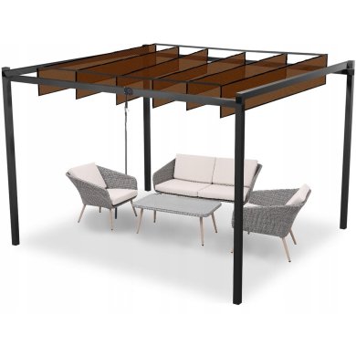 Пергола Garden Line 3х3 м Коричневий TUN4016 фото - 5