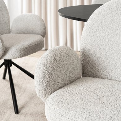 Обеденный стул поворотный Mebel Elit MUSSO Boucle Серый ME.MUSSO/P/CZ/TB/K фото - 7