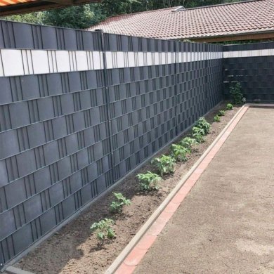 Лента для забора с зажимами Kontrast TO1000 35 м Графит 5.09.27451 фото - 5