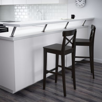 IKEA Барный стул INGOLF Коричневый (ИКЕА ИНГОЛЬФ) 90248515 фото - 5