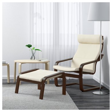 Крісло-качалка POANG Бежевий - 3 IKEA Крісло-качалка POANG Бежевий (ИКЕА ПОАНГ) 89860770 фото - 3