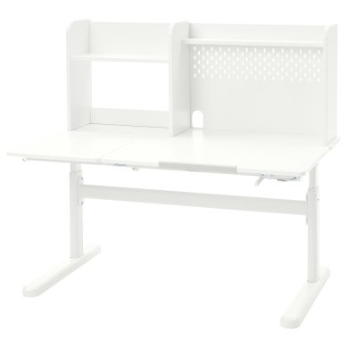 IKEA Стільниця з полицею BERGLARKA 120х70 см Білий (ИКЕА БЕРГЛАРК) 10579967 фото - 3