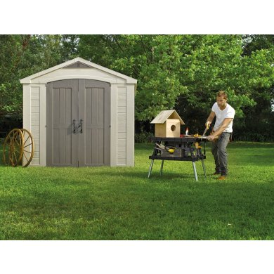 Садовый домик Keter FACTOR 257х331х243 см Бежевый 230454-1 фото - 11