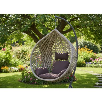 Підвісне крісло-кокон Garden Line XL Сірий FAT0223 фото - 2