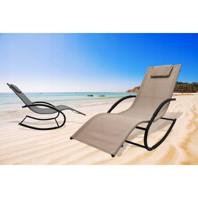 Шезлонг-качалка Kontrast ROCKY Серый - 4 Шезлонг-качалка Kontrast ROCKY Серый 5.10.27511 фото - 4