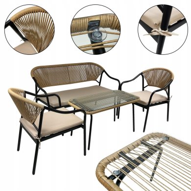 Комплект садовой мебели Kontrast MODENA Дерево 5.05.02369 фото - 5