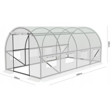 Парник теплица Garden Line 6x3x2 м Белый - 14 Парник теплица Garden Line 6x3x2 м Белый TUN5214 фото - 14