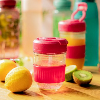 Кружка для воды Homla IDEUS 0,35 л | Розовый / Прозрачный 215562 фото - 6