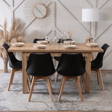 Раскладной обеденный стол Mebel Elit SKUBI Дуб артизан - 10 Раскладной обеденный стол Mebel Elit SKUBI Дуб артизан W.SKUBI/DA/S фото - 10