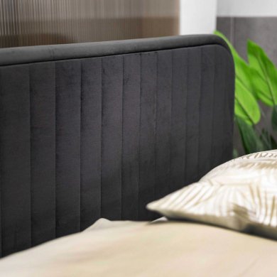 Ліжко Homla KARALIUS Welur 160x200 см Чорний - 7 Ліжко Homla KARALIUS Welur 160x200 см Чорний 212487 фото - 7